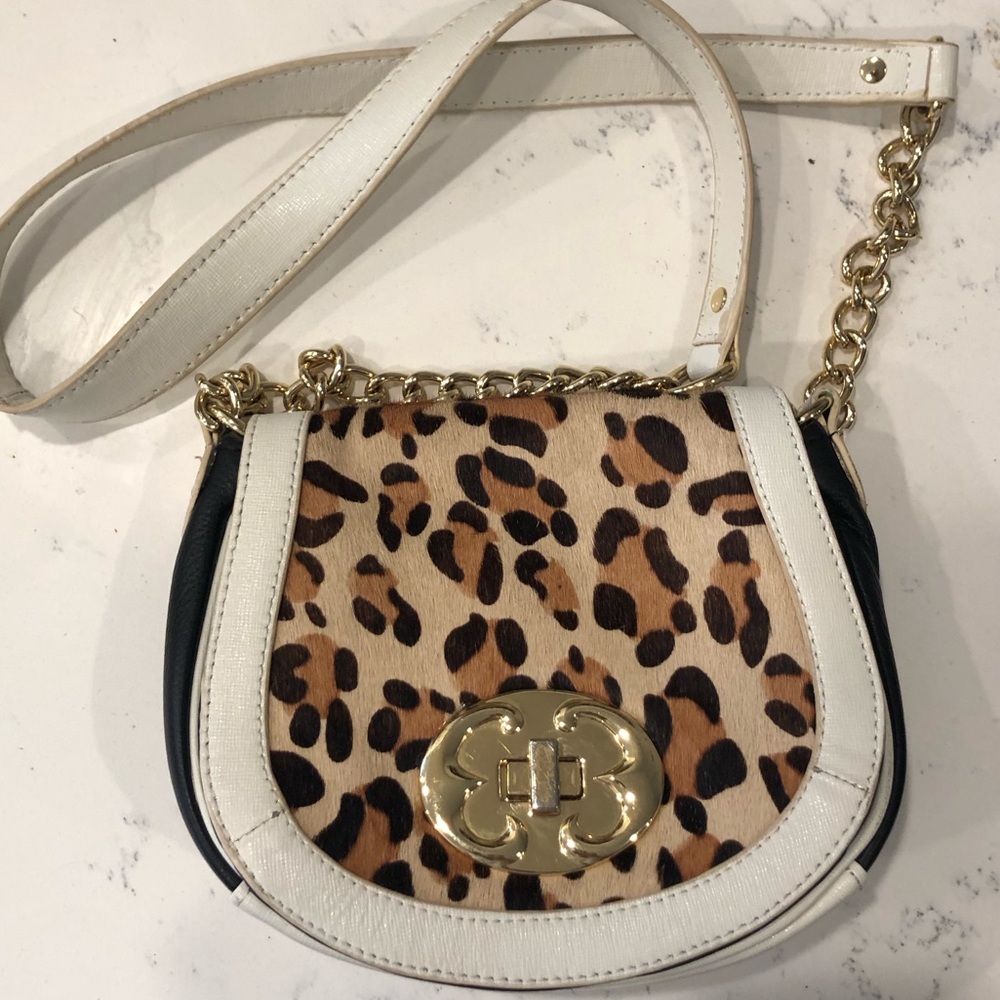 Leopard Emma Fox Leather Crossbody Bag